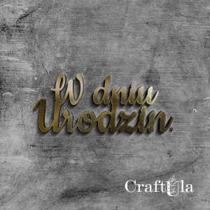 napis okolicznościowy - Akryl - złoto - 37