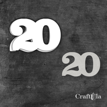 Cyfra 20 + 1 maska - różne kolory