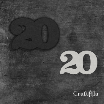 Cyfra 20 + 1 maska - różne kolory