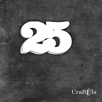 Cyfra 25 - różne kolory