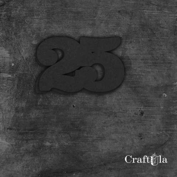 Cyfra 25 - różne kolory