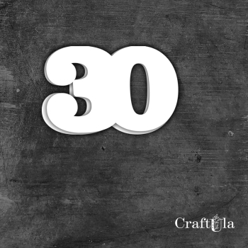 Cyfra 30 - różne kolory