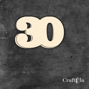 Cyfra 30 - różne kolory