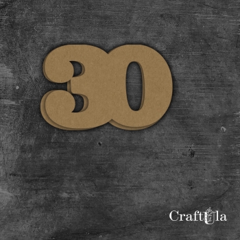 Cyfra 30 - różne kolory