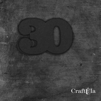 Cyfra 30 - różne kolory