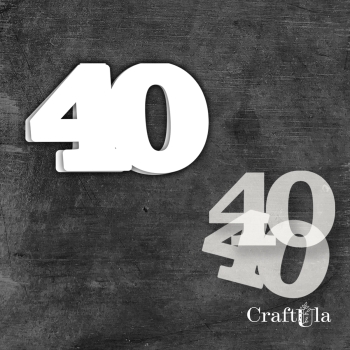 Cyfra 40 + 2 maski - różne kolory