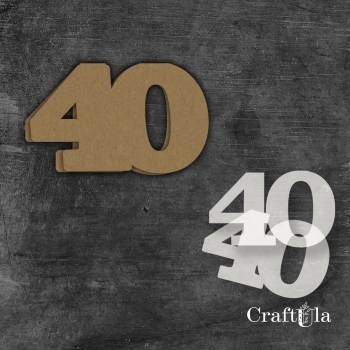 Cyfra 40 + 2 maski - różne kolory