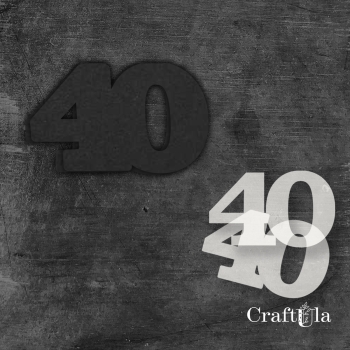 Cyfra 40 + 2 maski - różne kolory