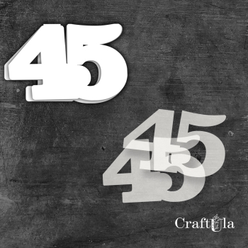 Cyfra 45 + 2 maski - różne kolory
