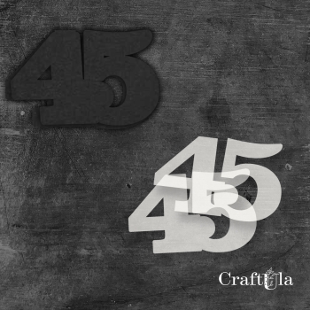 Cyfra 45 + 2 maski - różne kolory