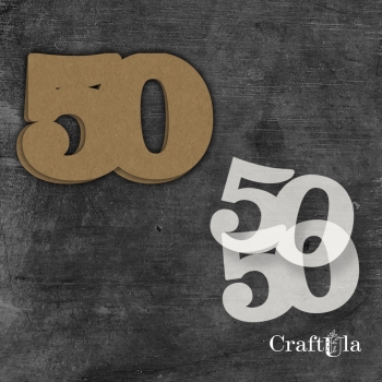 Cyfra 50 + 2 maski - różne kolory