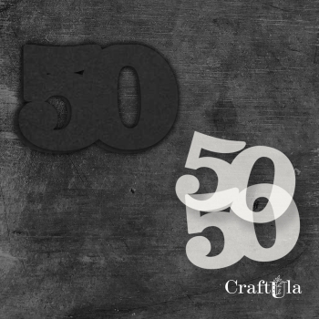 Cyfra 50 + 2 maski - różne kolory