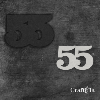 Cyfra 55 + 1 maska - różne kolory