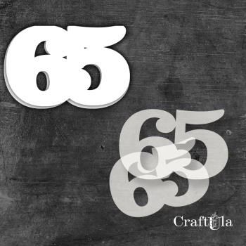 Cyfra 65 + 2 maski - różne kolory