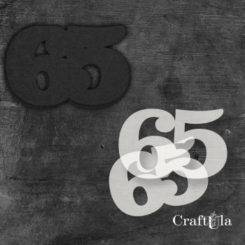 Cyfra 65 + 2 maski - różne kolory