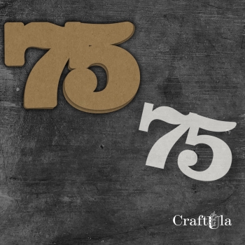 Cyfra 75 + 1 maska - różne kolory