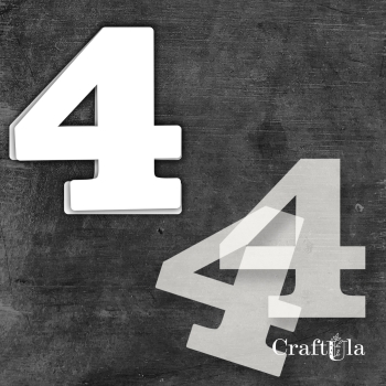 Cyfra 4 + 2 maski - różne kolory