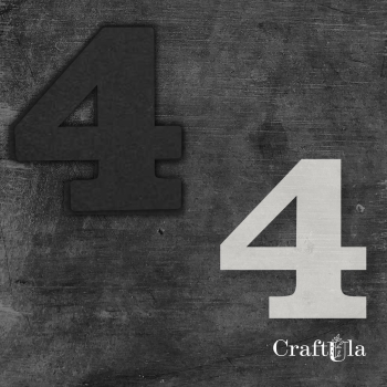Cyfra 4 + 1 maska - różne kolory
