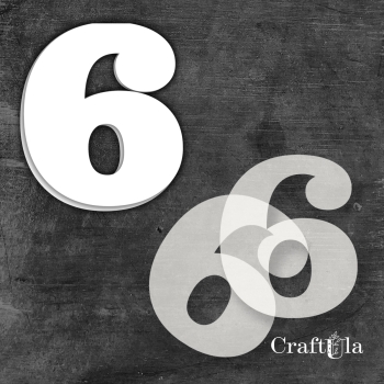 Cyfra 6 + 2 maski - różne kolory