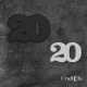 Cyfra 20 + 1 maska - różne kolory