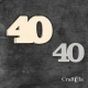 Cyfra 40 + 1 maska - różne kolory
