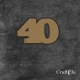 Cyfra 40 - różne kolory