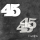 Cyfra 45 + 2 maski - różne kolory