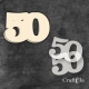 Cyfra 50 + 2 maski - różne kolory