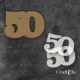 Cyfra 50 + 2 maski - różne kolory