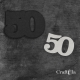 Cyfra 50 + 1 maska - różne kolory