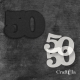 Cyfra 50 + 2 maski - różne kolory