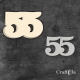 Cyfra 55 + 1 maska - różne kolory