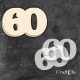 Cyfra 60 + 2 maski - różne kolory