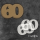 Cyfra 60 + 2 maski - różne kolory