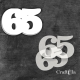 Cyfra 65 + 2 maski - różne kolory