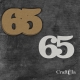 Cyfra 65 + 1 maska - różne kolory