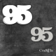 Cyfra 95 + 1 maska - różne kolory