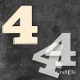 Cyfra 4 + 2 maski - różne kolory