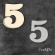 Cyfra 5 + 1 maska - różne kolory