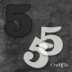 Cyfra 5 + 2 maski - różne kolory