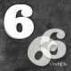 Cyfra 6 + 2 maski - różne kolory