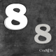 Cyfra 8 + 1 maska - różne kolory