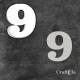 Cyfra 9 + 1 maska - różne kolory