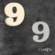 Cyfra 9 + 1 maska - różne kolory