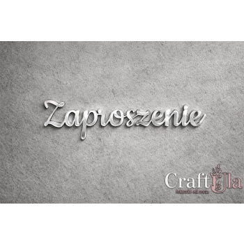 Zaproszenie - Akryl - srebro- 133s
