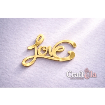Napis Love - Akryl - złoto - 139
