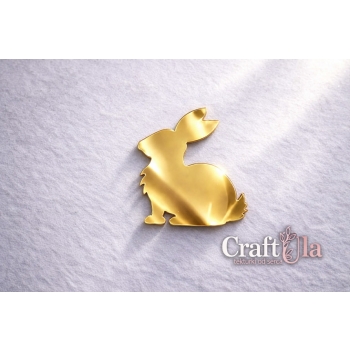 Zając - Akryl - złoto - 140