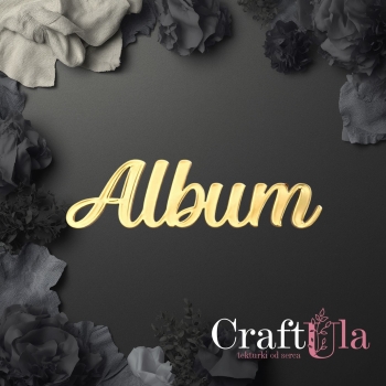 ALBUM - napis - Akryl - złoto - 0142