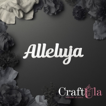 Alleluja - napis - Akryl - srebro - 0143s