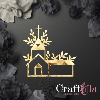 Kościół - Akryl - złoto - 0148